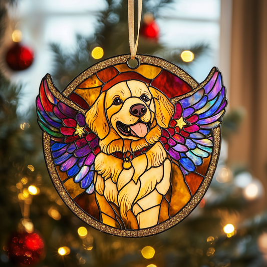 Golden Retriever Remembrance Mica Ornament Pet Loss Christmas Ornament Loving Memory Holiday Keepsake