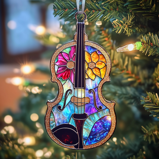 Elegant Violin Mica Ornament Musical Christmas Ornament Perfect Gift For Family And Friends