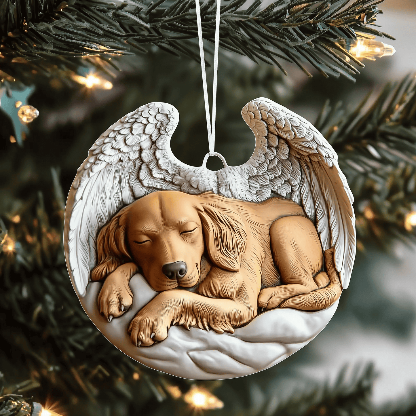 Golden Retriever Remembrance Mica Ornament Memorial Puppy Christmas Ornament Gift For Dog Lovers