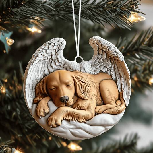 Golden Retriever Remembrance Mica Ornament Memorial Puppy Christmas Ornament Gift For Dog Lovers