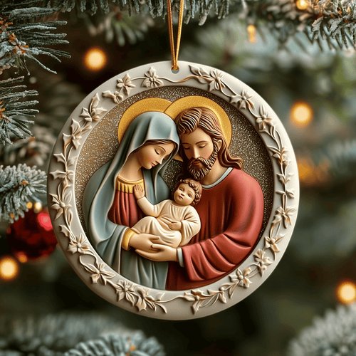 Nativity Mica Ornament Faithful Holy Christmas Ornament Perfect Gift For Believers And Families
