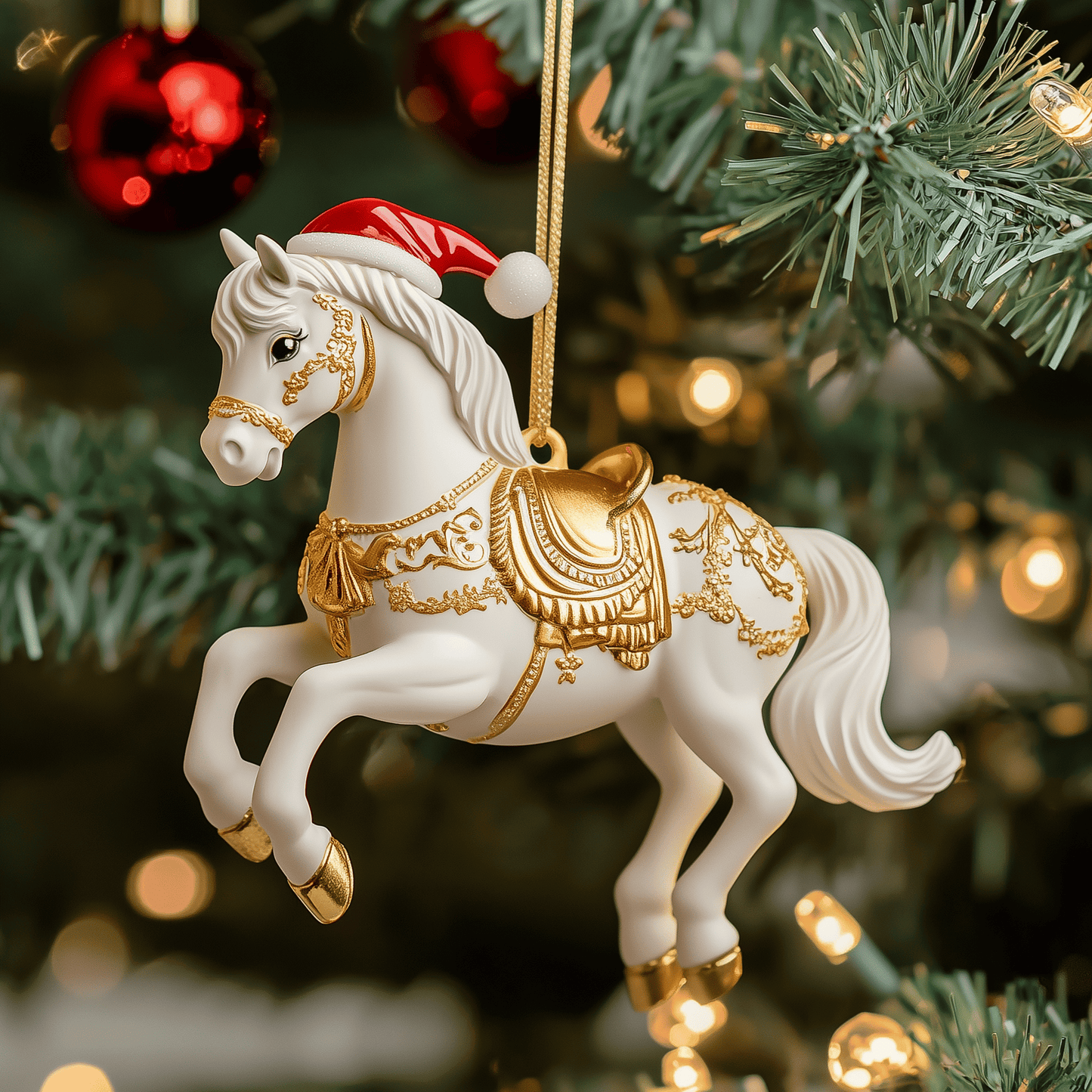 Festive Horse Mica Ornament Lovely Horse Christmas Ornament Horsey Christmas Gifts
