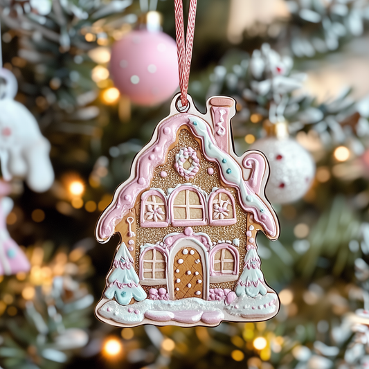 Pastel Sweet House Mica Ornament Lovely Candy Home Christmas Ornament Ginger House Christmas Gifts