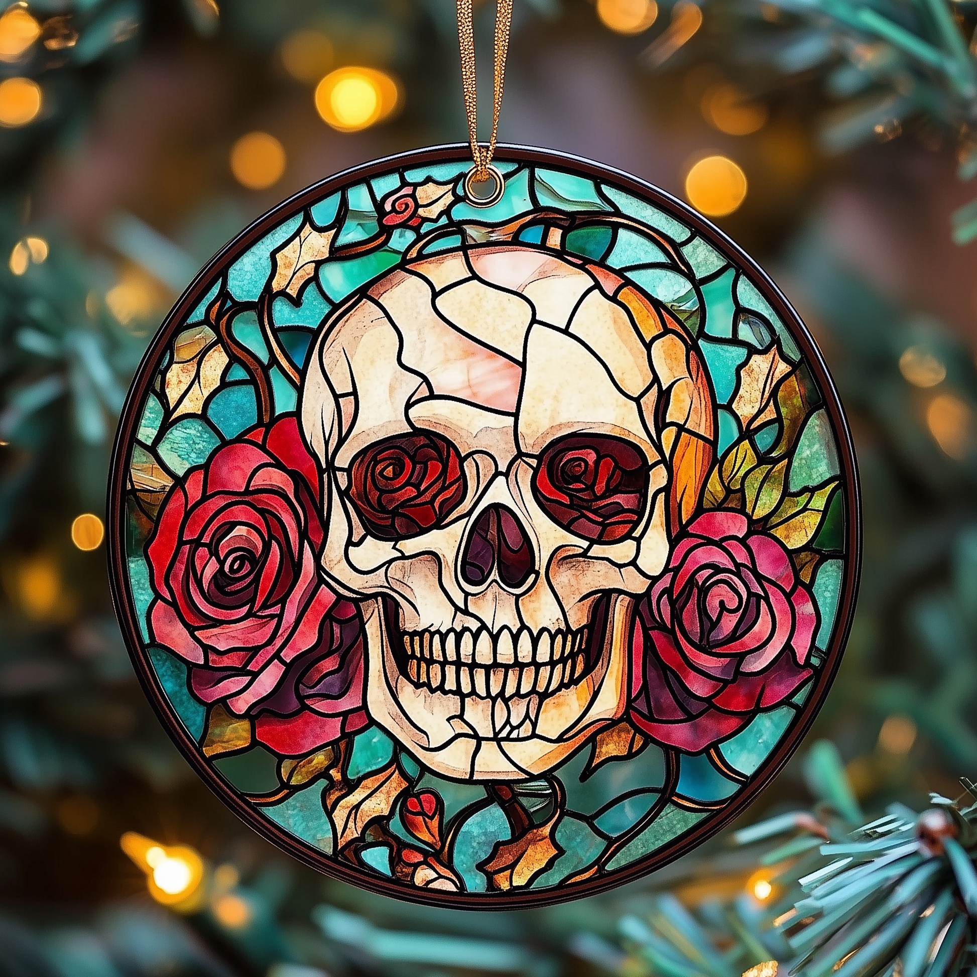 Elegant Skull Mica Ornament Gothic Christmas Ornament Gifts For People Who Like Skulls