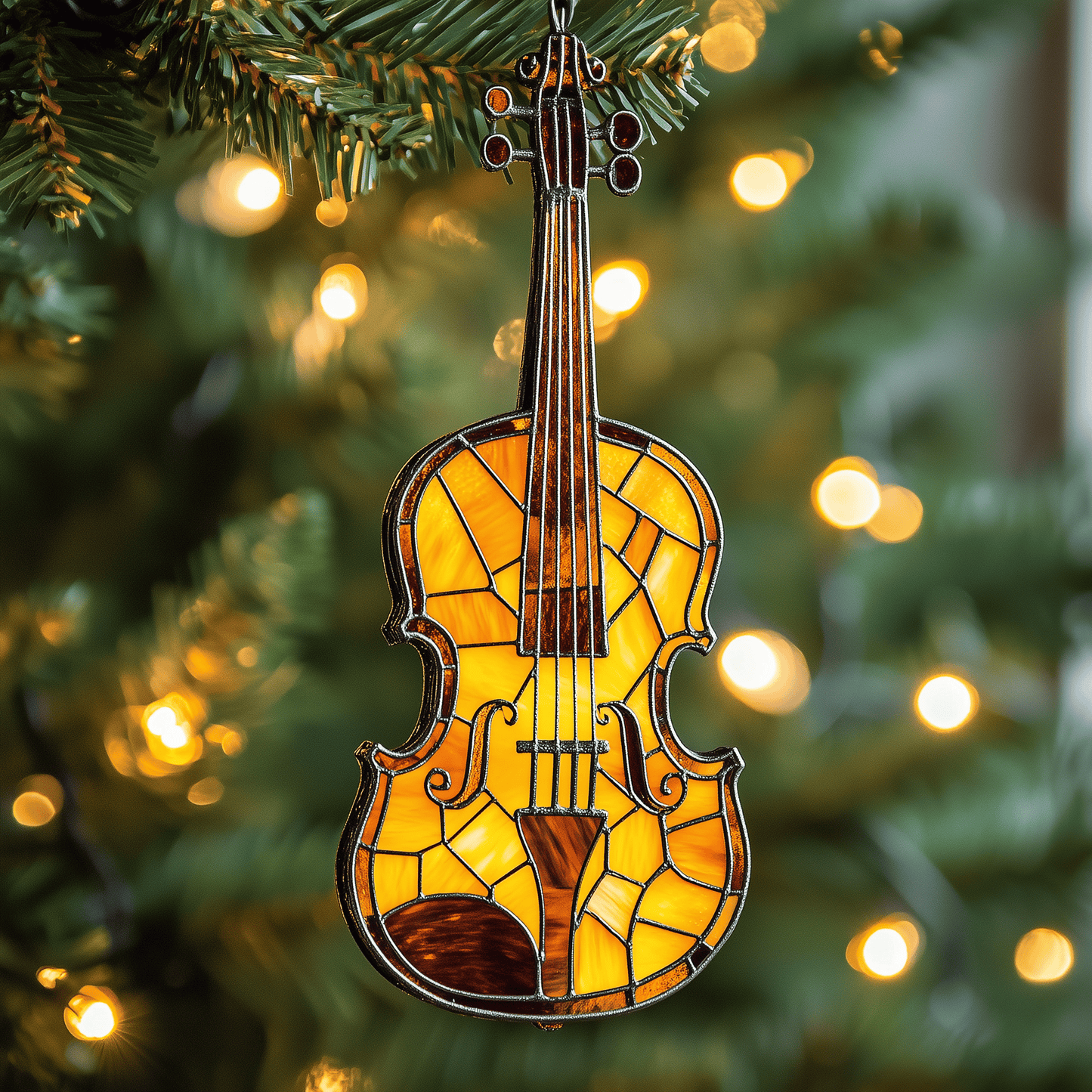 Colorful Violin Mica Ornament Vibrant Violin Christmas Ornament Best Present For Violinist