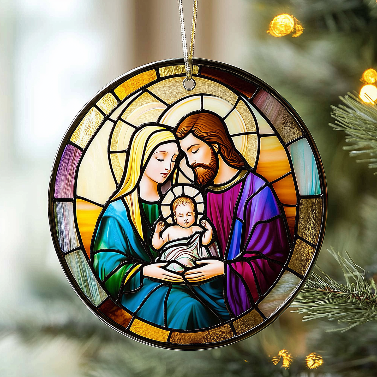 Nativity Mica Ornament Blessed Nativity Scene Christmas Ornament Perfect Gift For Faithful Families