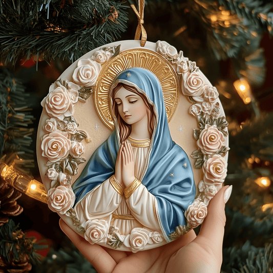Mother Mary Mica Ornament Blessed Virgin Mary Christmas Ornament Perfect Holiday Gift For Family