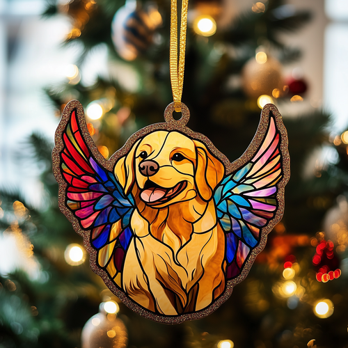 Golden Retriever Remembrance Mica Ornament Heartfelt Dog Christmas Ornament Thoughtful Pet Gift