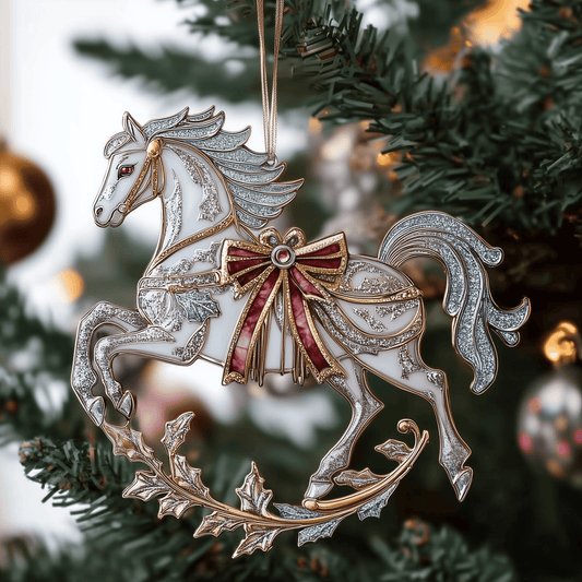 Festive Horse Mica Ornament Beautiful Horse Lover Christmas Ornament Horsey Christmas Gifts