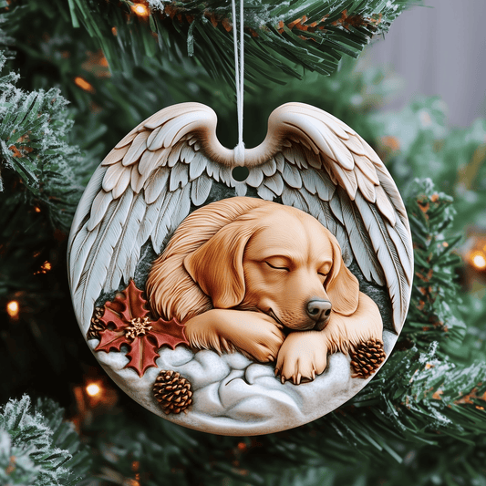 Golden Retriever Remembrance Mica Ornament Peaceful Dog Lover Christmas Ornament Gift For Him Her