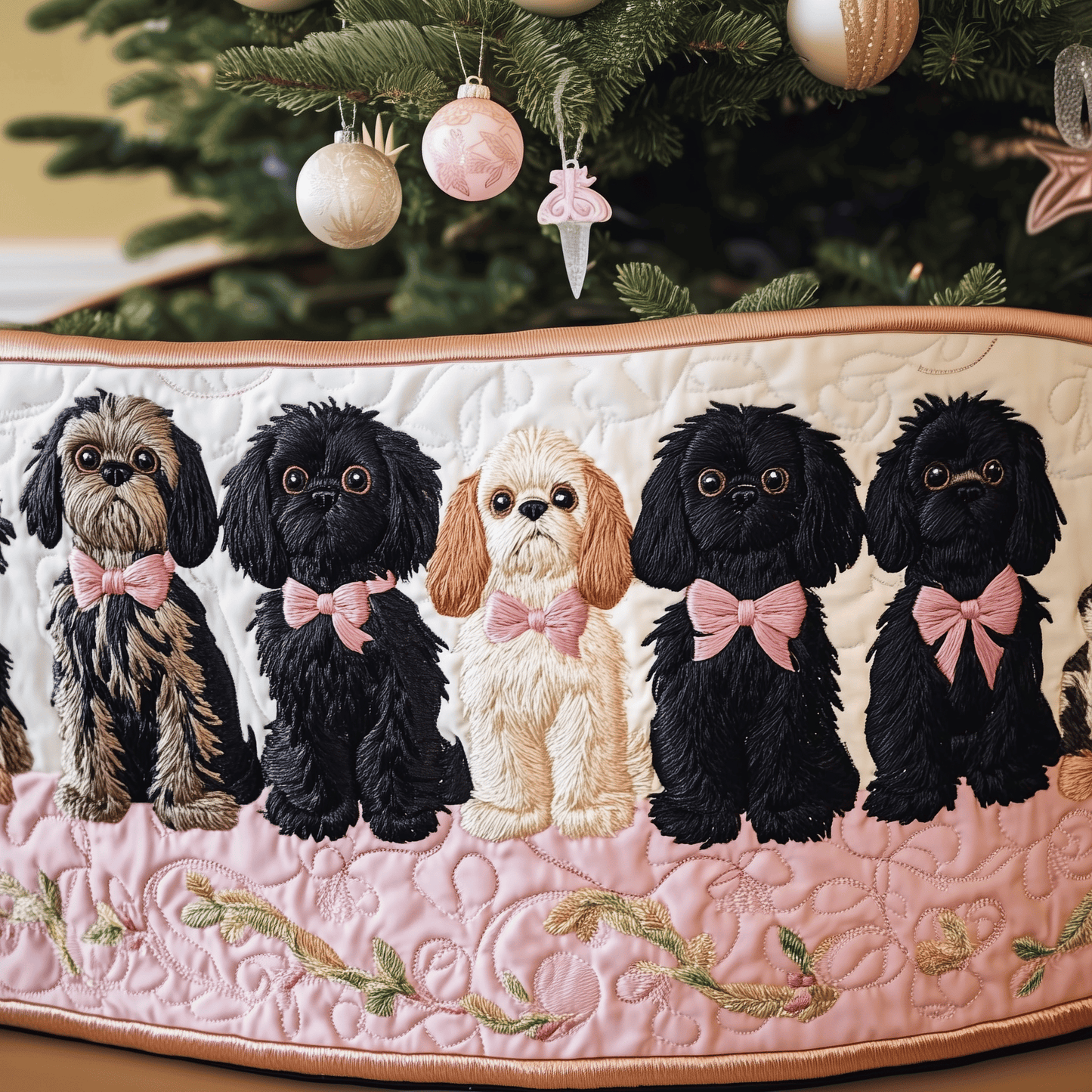 Cavalier King Charles Spaniel Quilted Tree Skirt GFTOAB1022