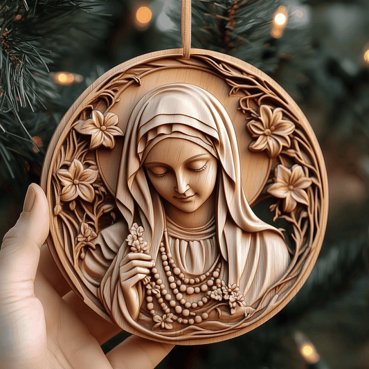 Mother Mary Mica Ornament Holy Christmas Ornament Lovely Faith Inspired Decoration For Home