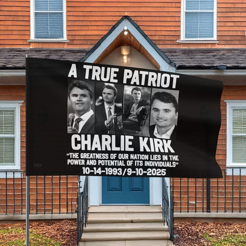 Charlie Kirk American Flag A True Patriot Charlie Kirk Flag Outdoor Decor For Patriots - Pvr