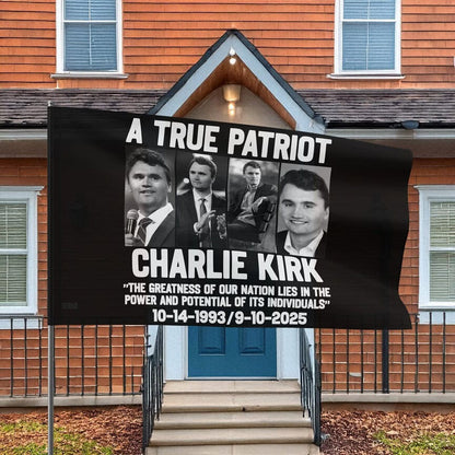 Charlie Kirk American Flag A True Patriot Charlie Kirk Flag Outdoor Decor For Patriots - Pvr