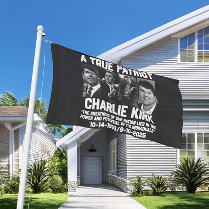 Charlie Kirk American Flag A True Patriot Charlie Kirk Flag Outdoor Decor For Patriots - Pvr