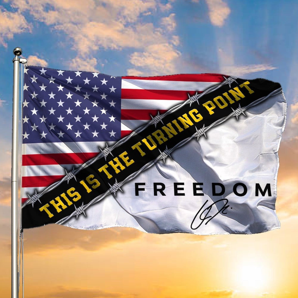 Charlie Kirk American Flag This Is The Turning Point Flag Freedom Flag Charlie Kirk Merch_