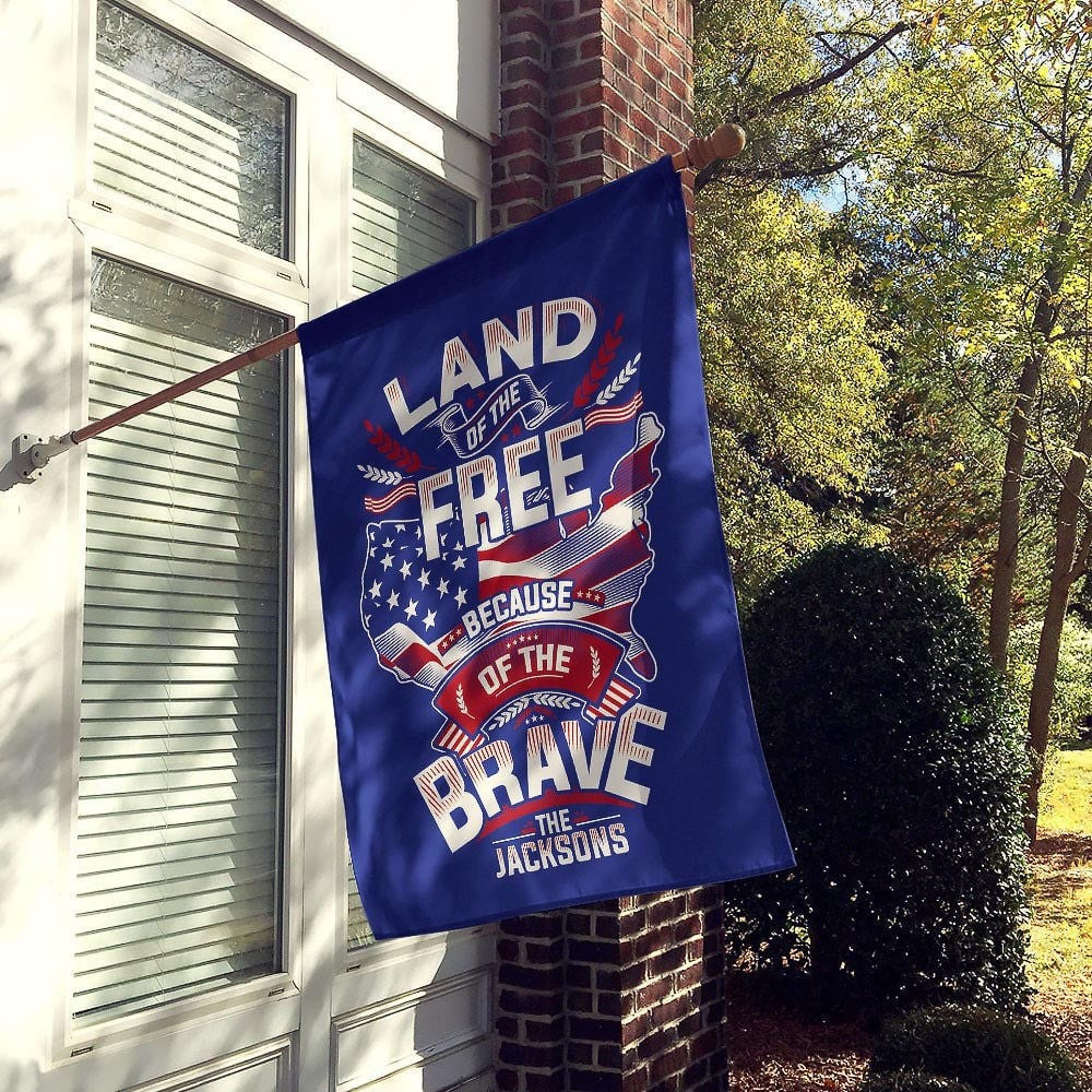 Custom Charlie Kirk Flag Land Of The Free Because Of The Brave Turning Point USA Merch