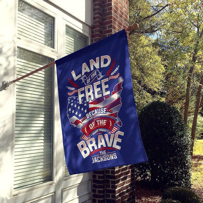 Custom Charlie Kirk Flag Land Of The Free Because Of The Brave Turning Point USA Merch