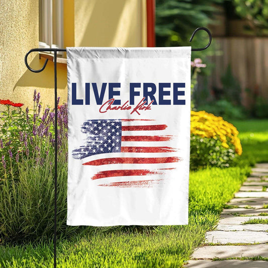 Live Free Charlie Kirk Flag In Memory Of Charlie Kirk America Flag Trump Supporters - Pvr