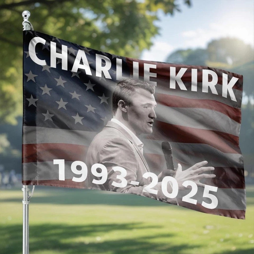 Charlie Kirk American Flag Rest In Peace Charlie Kirk Flag Memorial Gifts