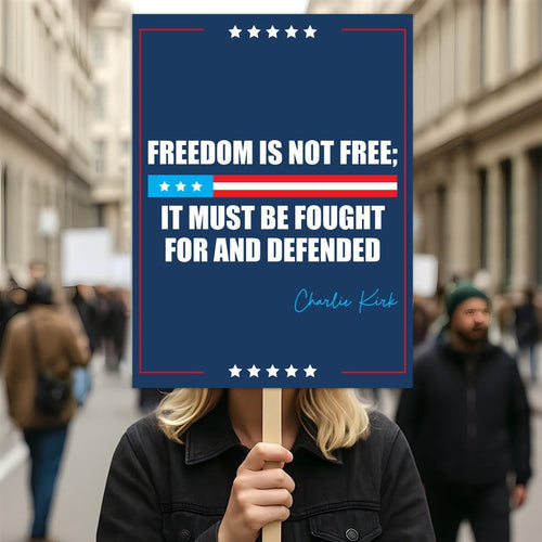 Charlie Kirk Poster Freedom Is Not Free Charlie Kirk Merch Political Gift For Patriots - Pvr