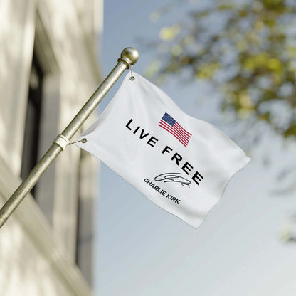 USA Flag Live Free Flag Charlie Kirk Patriotic Outdoor Flag Freedom Gifts Decor - Pvr