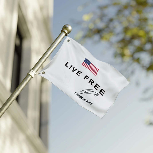 USA Flag Live Free Flag Charlie Kirk Patriotic Outdoor Flag Freedom Gifts Decor - Pvr