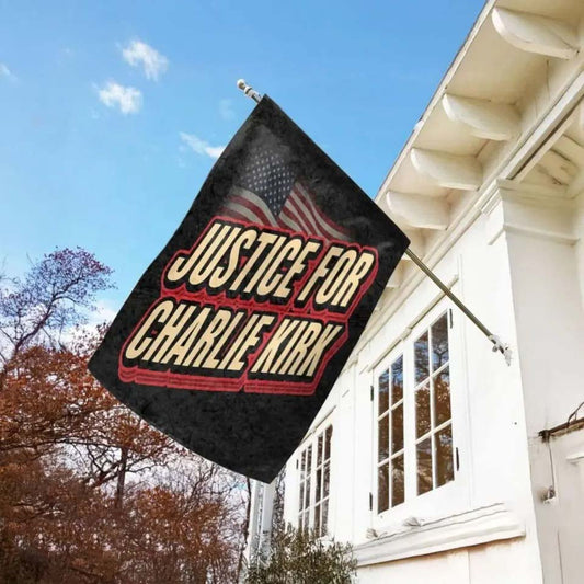 Patriotic American Memorial Flag Justice For Charlie Kirk Flag Presents For Supporters - Pvr