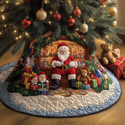 Santa Workshop Quilted Tree Skirt Best Decor Items Ideas For Santa Lovers Holiday