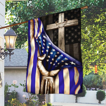 Christian Cross And America Flag Patriotic Faith Religious Gifts For Dad - Pvr