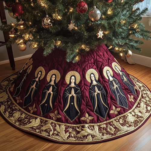 Sacred Grace Quilted Tree Skirt Beautiful Faith Based Merch For Christian Decor