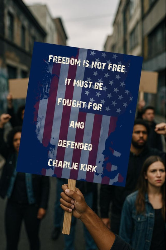 Charlie Kirk Poster Freedom Is Not Free Quote Charlie Kirk Freedom Merch Gift For Patriots - Pvr