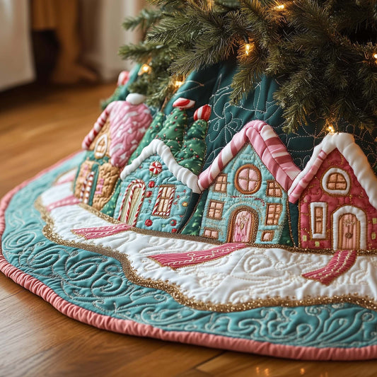 Gingerbread Village Quilted Tree Skirt Lovely Gingerbread Decor Gifts For Girlfriend