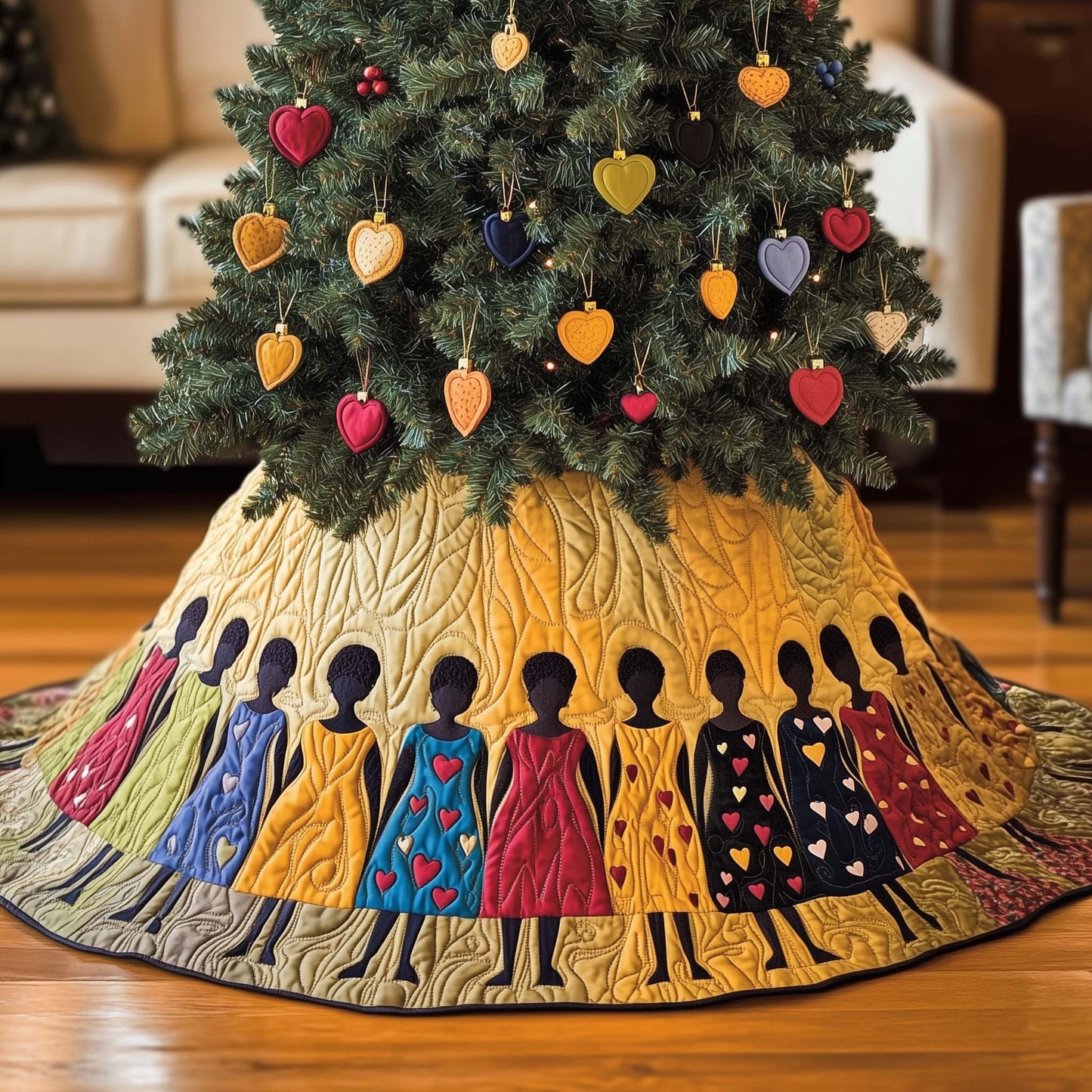Divine Legacy Roots Quilted Tree Skirt 2025 Decoration Present For Your Grandma