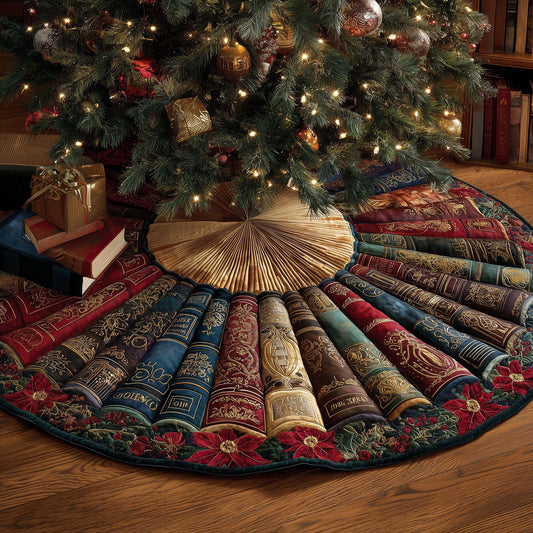 Bookish Quilted Tree Skirt Best Holiday Book Themed Gift Ideas For Your Mom