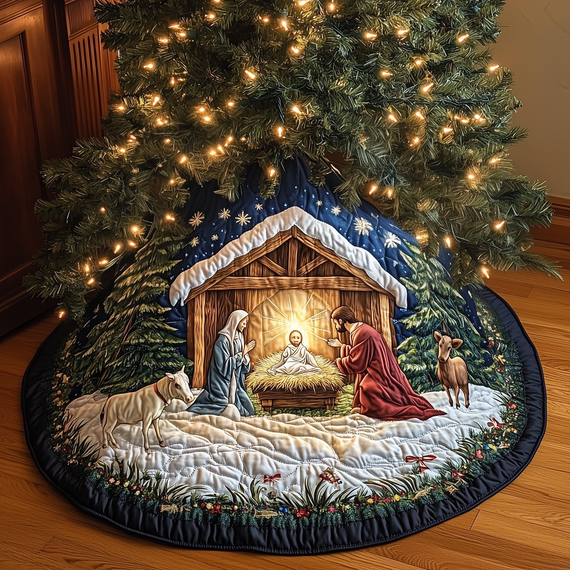 Nativity Scene Quilted Tree Skirt 2025 Good Decor Items Ideas For Women