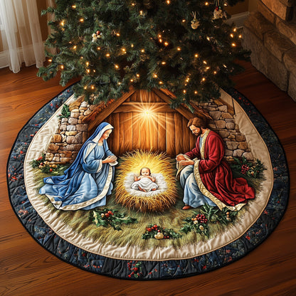 Nativity Scene Quilted Tree Skirt Best Faith Present Ideas For Christians Tree Decoration