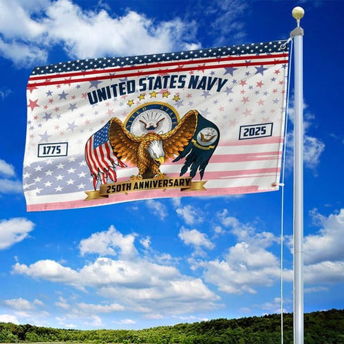 United States Navy Veteran Flag 1775 2025 250th Anniversary Outdoor Decor Gift Ideas - Pvr