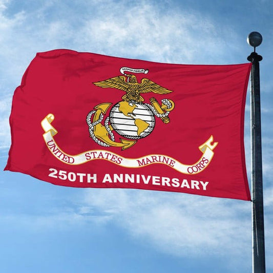 U.S Marine Corps Veteran Flag 250th Anniversary Home Decorative Patriotic Gifts - Pvr