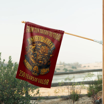 US Marine Corps Veteran Flag 250 Years Of Valor From Tun Tavern To Today Home Decor Gifts - Pvr