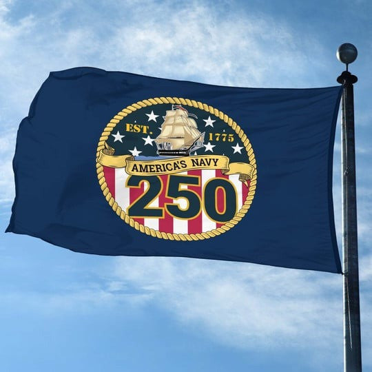 United States Navy Veteran Flag America's Navy EST 1775 Outdoor Decor Veterans Day Gifts - Pvr
