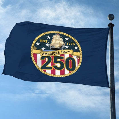 United States Navy Veteran Flag America's Navy EST 1775 Outdoor Decor Veterans Day Gifts - Pvr