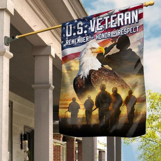 U.S Veteran American Soldier Flag Remember Honor Respect Home Decorative Patriotic Gifts - Pvr