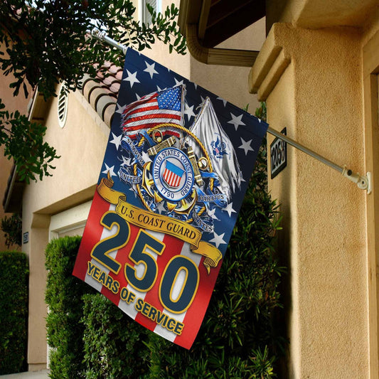 US Coast Guard 250 Years Of Service Flag 1790 Home Decor Gifts For Patriots - Pvr