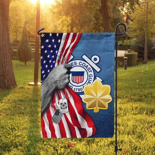 US Coast Guard Veteran Flag Half USA Flag Dog Tag Outdoor Decor Military Gift Ideas - Pvr