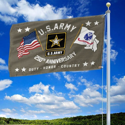 US Army Veteran Flag 250th Anniversary Duty Honor Country Semiquincentennial Gift Ideas - Pvr