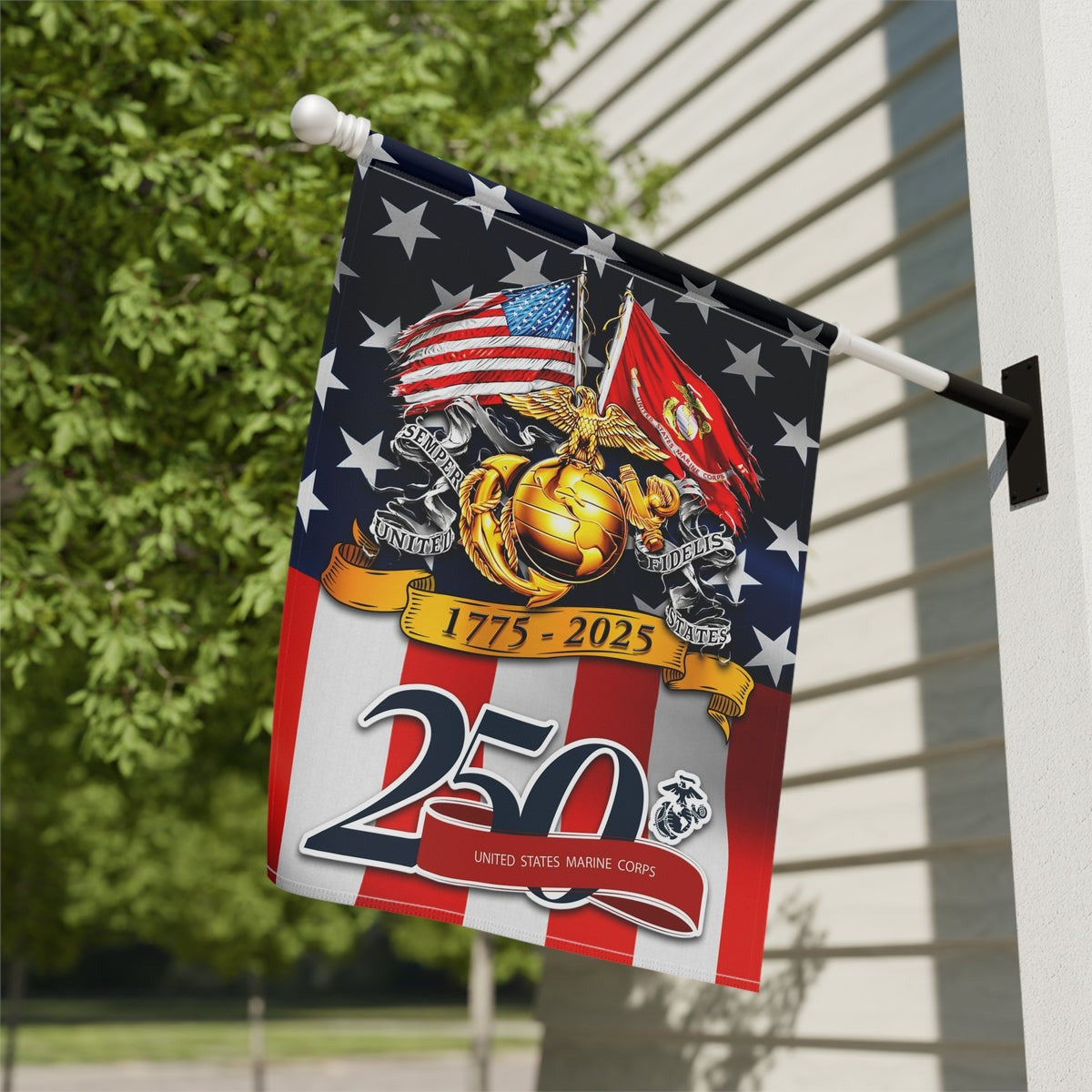 US Marine Corps Veteran Flag 1775 2025 250 Years Of Service Outdoor Decor Gifts For Patriots - Pvr