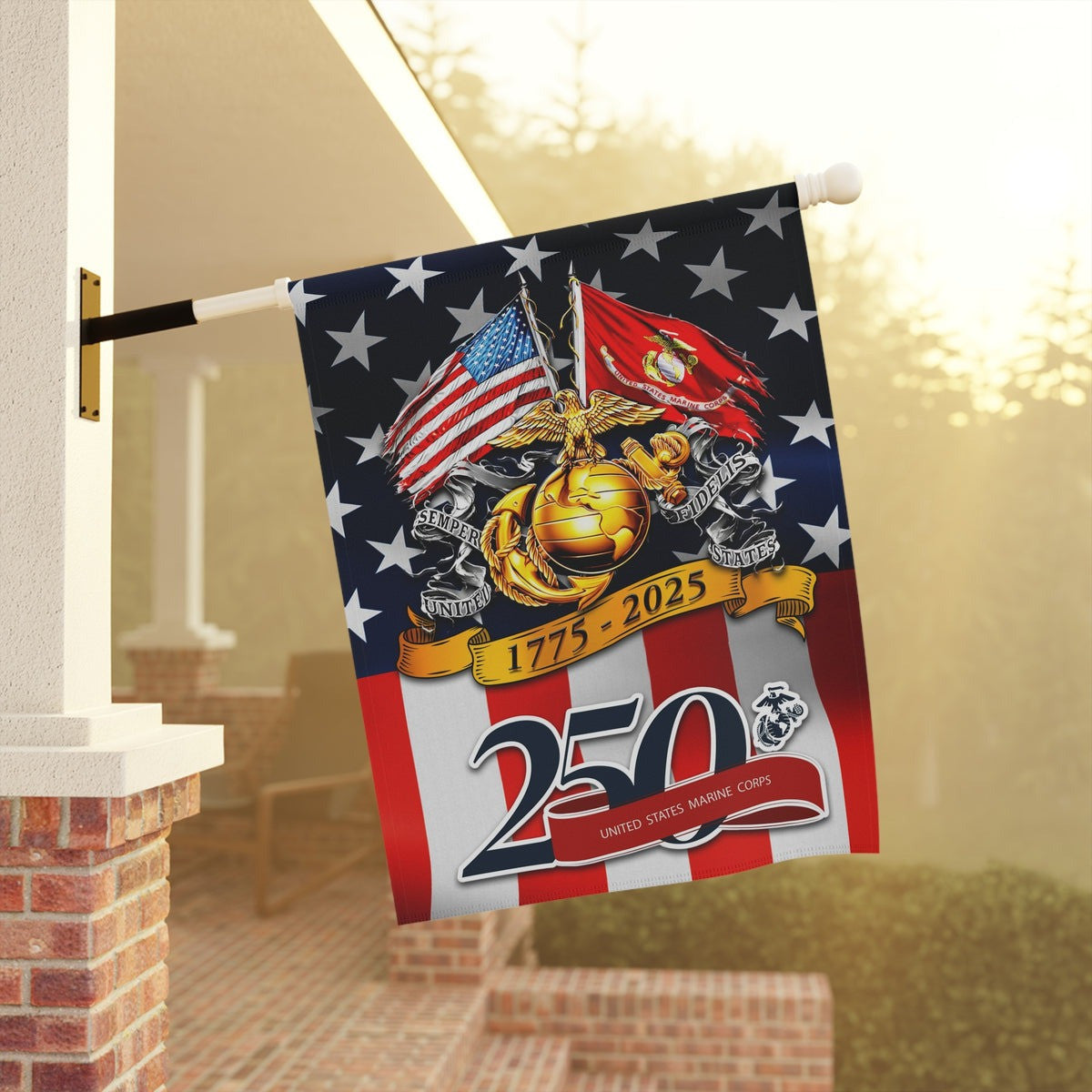 US Marine Corps Veteran Flag 1775 2025 250 Years Of Service Outdoor Decor Gifts For Patriots - Pvr