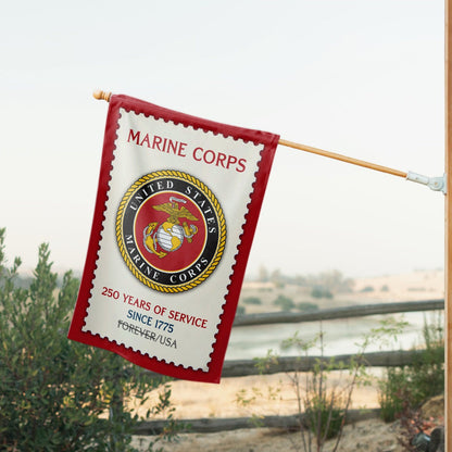 US Marine Corps Veteran Flag 250 Years Of Service Since 1775 Outdoor Decor Gift Ideas - Pvr