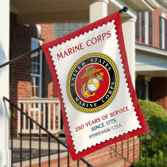 US Marine Corps Veteran Flag 250 Years Of Service Since 1775 Outdoor Decor Gift Ideas - Pvr